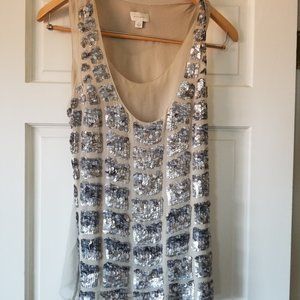 Taupe Chiffon w/ Pewter Payette Tank Top